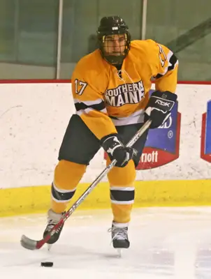 Work ethic and talent have Southern Maine’s Zach Joy leading the ECAC East in goal scoring.