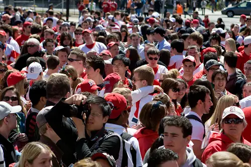 Fans at the parade. Photo by Melissa Wade.