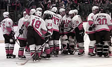 RIT celebrates its semifinal victory.