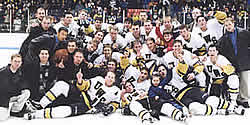 Wisconsin-Superior claimed its third straight NCAA bid with the 2001 NCHA championship.