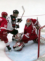 Freshman David LeNeveu is off to a great start, as he tries to add to Cornell's rich goaltending tradition.