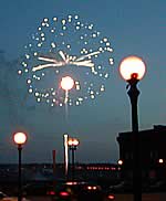 Fireworks over the Mississippi River Friday (photo: Ed Trefzger)