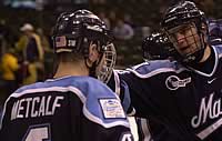 Peter Metcalf and Gray Shaneberger celebrate a semifinal win (photo: Jason Waldowski)