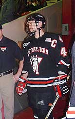 Fahey takes the ice before Sunday's game against BU.