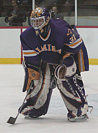 Elmira goalie Greg Fargo. (photos: Ed Trefzger)