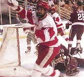 Brian Collins scored the game's first goal en route to BU's 6-4 win. (photo: Jim Connelly)