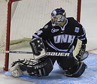 Mike Ayers backstopped UNH to the NCAA title game (photo: Pedro Cancel).