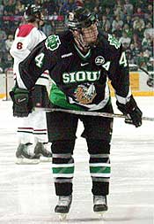 David Hale battled through a serious illness to play again for the Sioux. (photos: Patrick C. Miller)