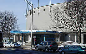The Utica Memorial Auditorium, host facility for the ECAC West playoffs.