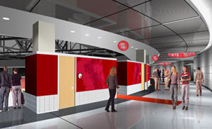 An artist's rendering of the concourse.