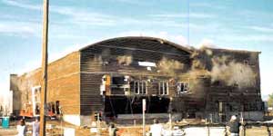 The old Denver Arena, the day it was imploded.