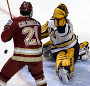 Pioneer captain Ryan Caldwell scored the tying goal against Duluth.