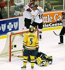 Ohio State topped Michigan to win the CCHA championship (photo: Christopher Brian Dudek).