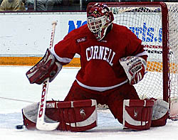 Big Red netminder David McKee stopped 37 of 39 shots.