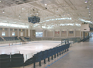 Chip Kenyon '85 Arena boasts an Olympic sheet and spacious accommodations. (Photo: Middlebury College)