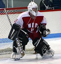 NEC goalie Scott Gray took over the starting job midseason.