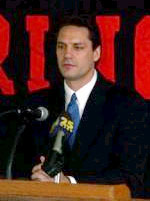 Guy Gadowsky was introduced to the media Friday as Princeton's new head coach.