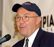 Quinnipiac AD Jack McDonald, the day it was announced the Bobcats would join the ECAC in 2005.