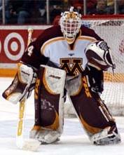 Kellen Briggs is again number-one in the Gopher nets, but may be challenged by Jeff Frazee (photo: Jason Waldowski).