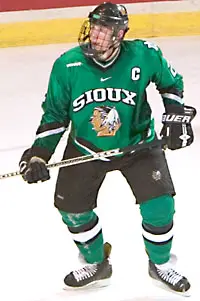 UND captain Matt Greene and the Sioux stepped it up after a fateful trip in February (photo: Melissa Wade).