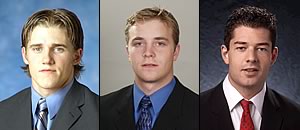 L to R: Matt Carle, Chris Collins, Brian Elliott