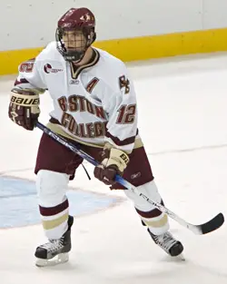 Chris Collins and BC lead the Hockey East standings -- at least for now (photo: Melissa Wade).