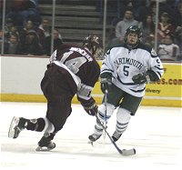 Johnson backpedals on D during Saturday's game against Colgate.