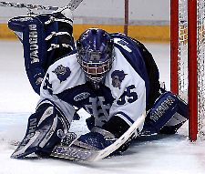 Tony Quesada turned heads -- and pucks -- once again for Holy Cross.