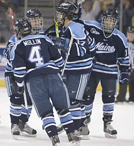 After toppling Michigan State, Maine heads back to the Frozen Four alongside fellow Hockey East school Boston College (photo: Melissa Wade).