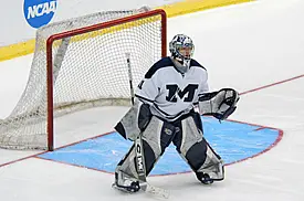 Middlebury goaltender Doug Raeder is the third different goalie -- and second rookie in a row -- to win a championship for the Panthers in the past three seasons. (photo: Angelo Lisuzzo)