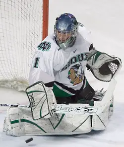 It wasn't Jordan Parise's day Thursday against Boston College (photo: Melissa Wade).