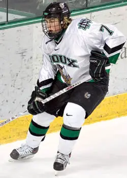 North Dakota's T.J. Oshie is one underclassman who didn't take the NHL bait during the offseason (photo: Melissa Wade).