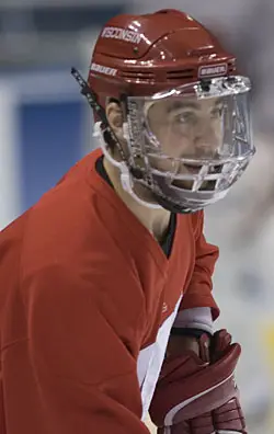 Wisconsin captain Adam Burish is part of a senior class looking to take Wisconsin back to college hockey's summit (photo: Melissa Wade).