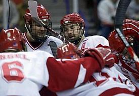 Wisconsin moved into the Midwest Regional final by shutting out Bemidji State (photo: Ryan Coleman).