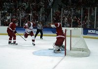 The State of Wisconsin begins to celebrate after Jack Skille's goal (photo: Ryan Coleman)