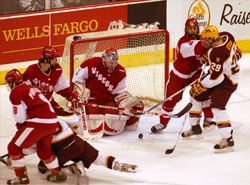 Brian Elliott shut out Minnesota Saturday for the second time this season (photo: Skip Strandberg).