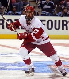 Ross Carlson's shorthanded goal jumpstarted Wisconsin Thursday (photo: Skip Strandberg).