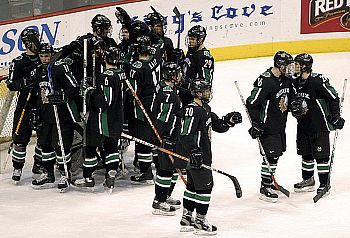 North Dakota fans hope the Sioux can continue their winning ways while wearing their new and improved black uniforms (photo: John Dahl, SiouxSports.com).