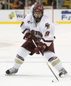 Nate Gerbe has blossomed in his sophomore year at Boston College (photo: Melissa Wade).