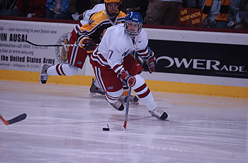 Junior forward Mike Carmody looks to continue the Pilgrims' winning ways and reclaim it championship from two seasons ago.
