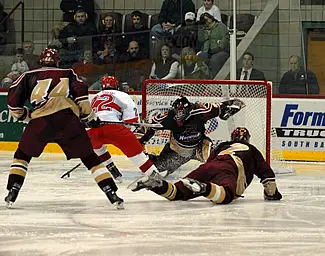 David Thompson hopes to backstop the Cadets to victory in their ECAC East match-ups with UMass-Boston and Babson. (photo: Norwich University)