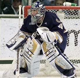 David Brown wasn't tested often, but he stopped every Laker shot for the shutout (photo: Ray Bartnikowski).