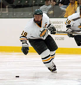 Ryan Woodward scored the second goal for Oswego in its win over rival Geneseo in what may be a playoff preview. (photo: Jim Feeney/Oswego State Sports Information)