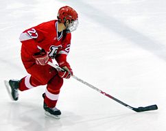 Plattsburgh's Ward Smith scored a fluke goal in the first period (photos: Angelo Lisuzzo).