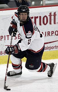 Robert Morris junior winger David Boguslawski has returned to shine after a health scare in the summer of 2005 (photo: Robert Morris University).