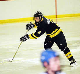 Forward John Halverson looks for some new home-ice magic for Trinity in the Bantams' new arena this season.