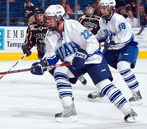 David Nimmo (foreground) was the CHA tournament MVP (photo: Alabama-Huntsville media relations).