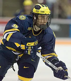 Andrew Cogliano and the Wolverines don't get to see much of Ohio State under the CCHA's current scheduling system (photo: Melissa Wade).