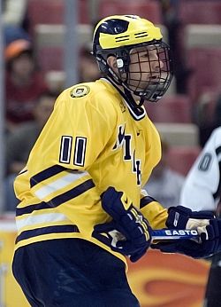 No. 1 Michigan, led by Hobey Baker finalist Kevin Porter, is the favorite headed into the Frozen Four (photo: Ray Bartnikowski).