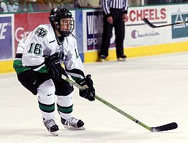 UND's Ryan Duncan leads the WCHA in goals (photo: Kory Wallen).